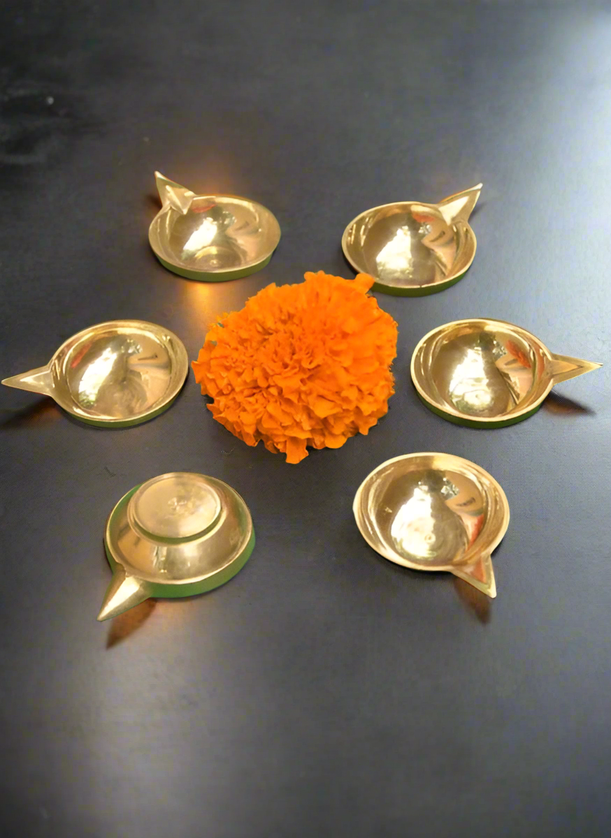 Agal Vilakku Brass Lamps (Set of 6)