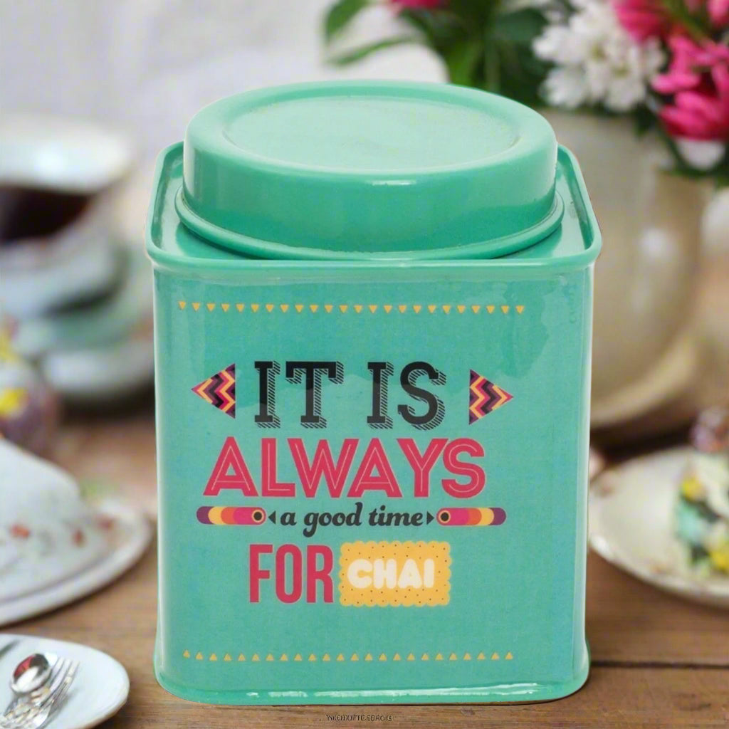 Teal Tea Tin