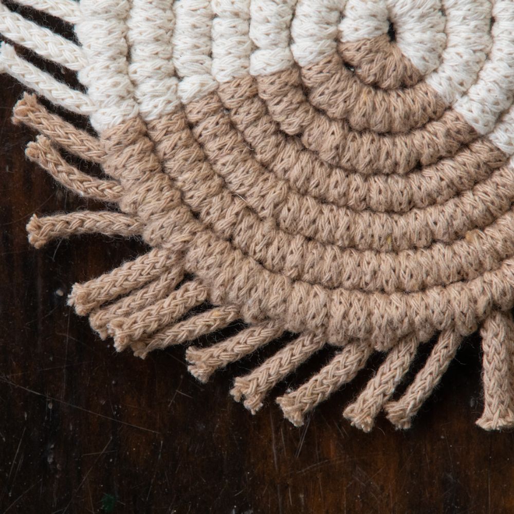 Earth & Ivory Cotton Yarn Macramé Coasters