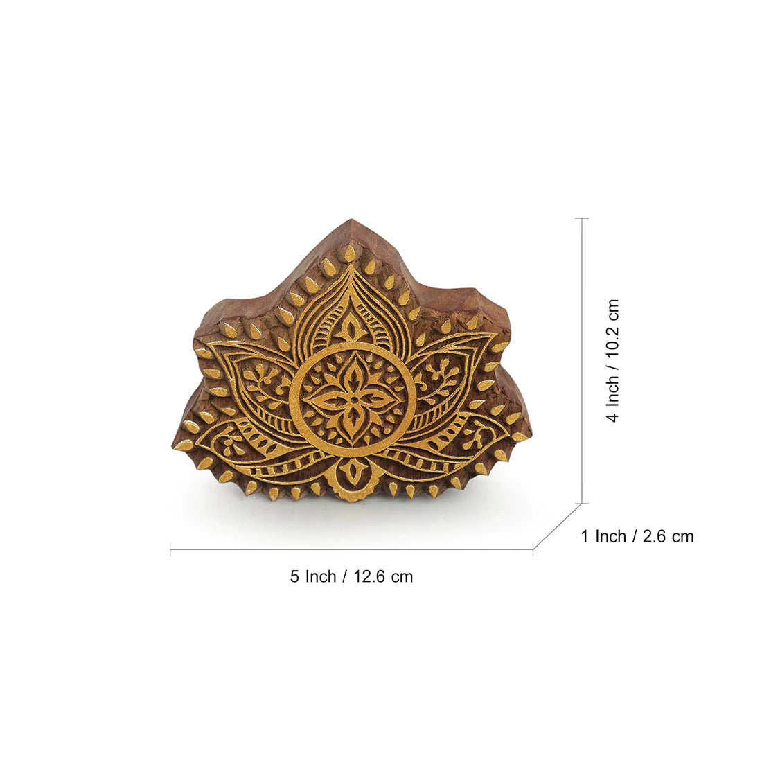 Serenity Hand Carved Block Wall Décor In Sheesham Wood (Set of 2)