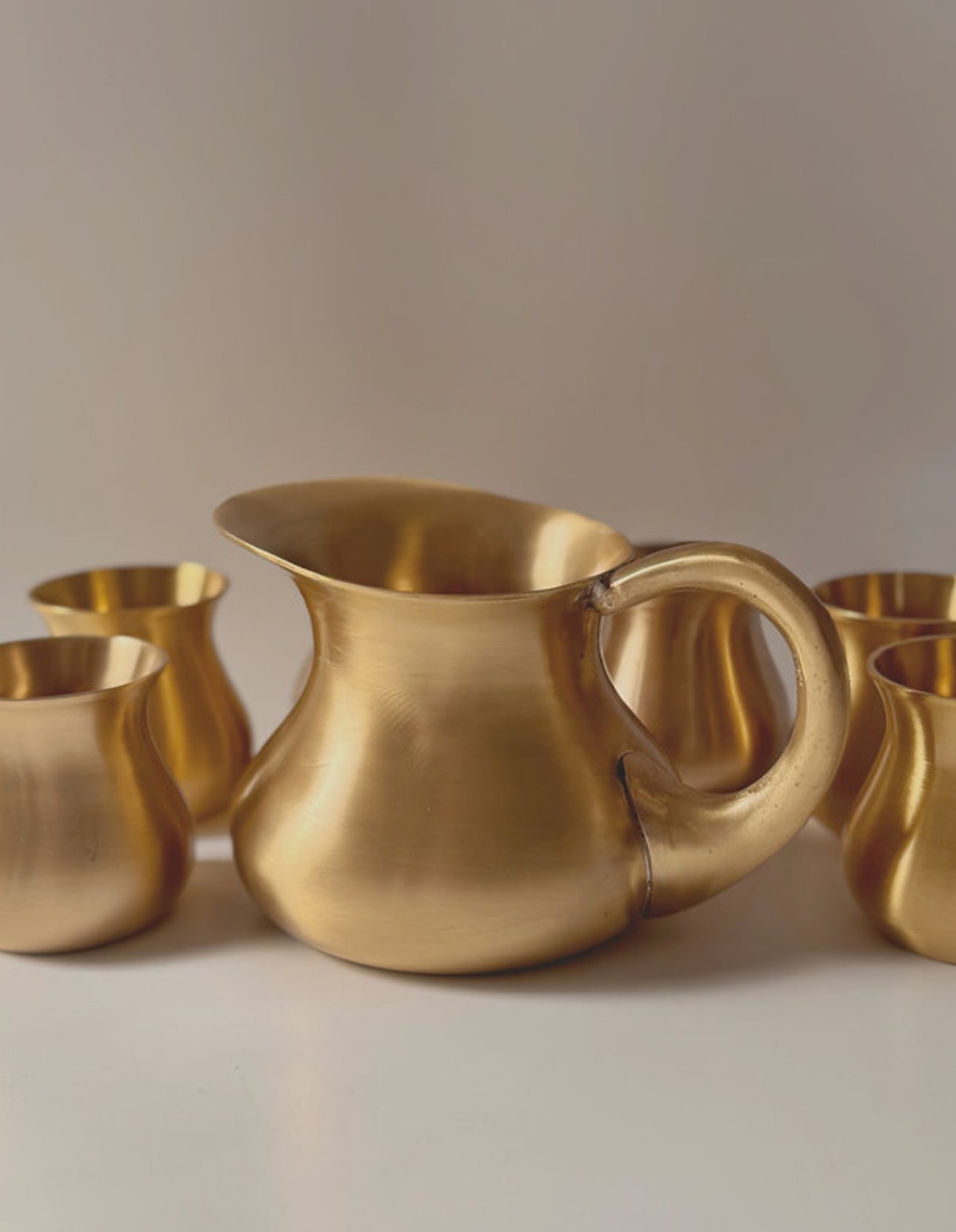 Riwaj Brass Matki Pitcher and Cups
