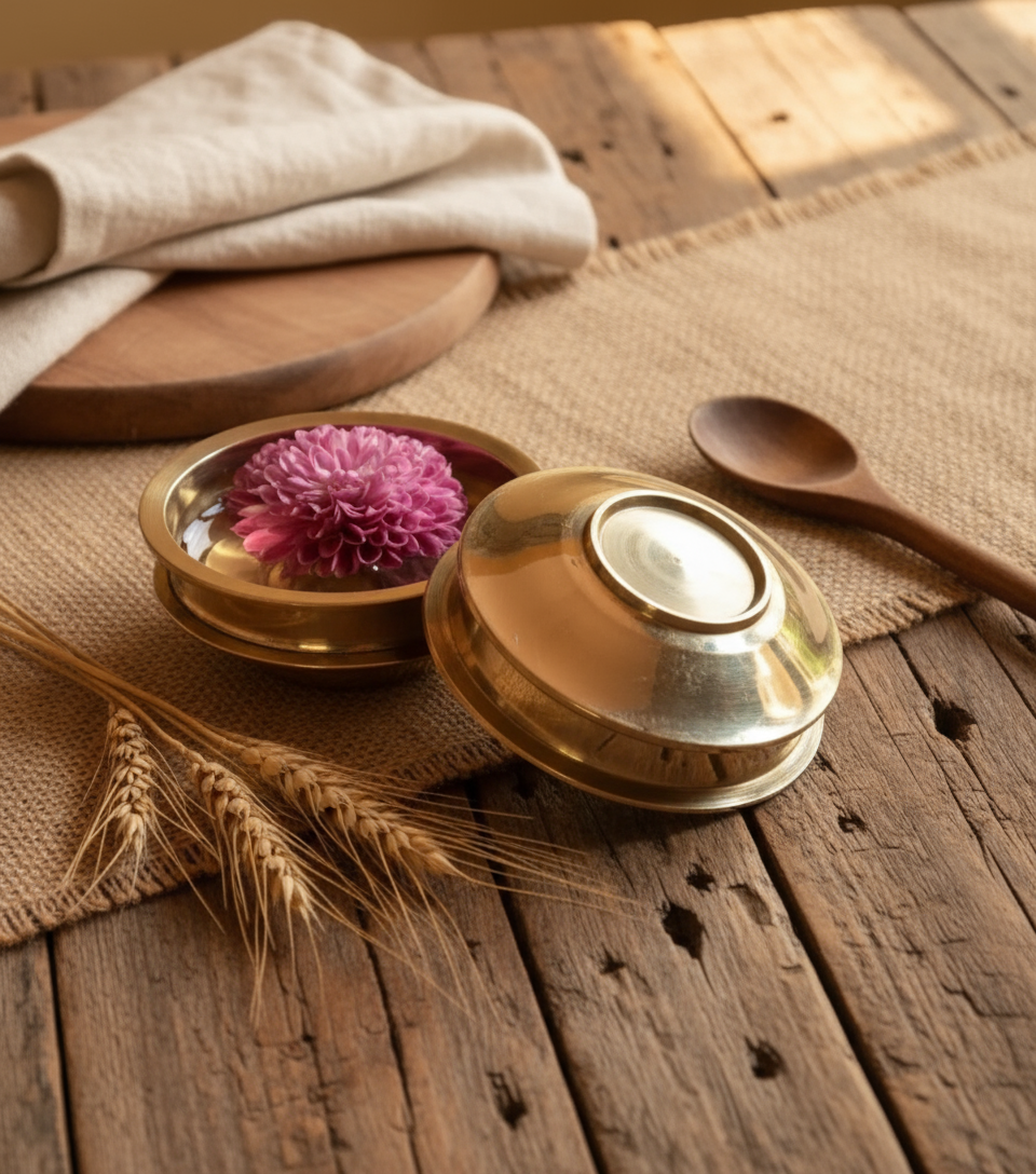 Kamala Brass Urli - Set of 2