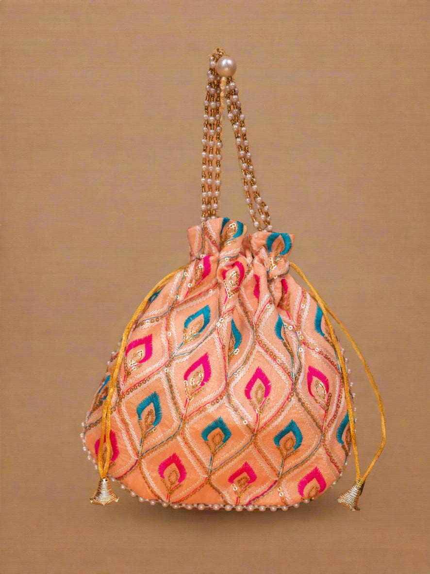 Lakshana Embroidered Potli Bag