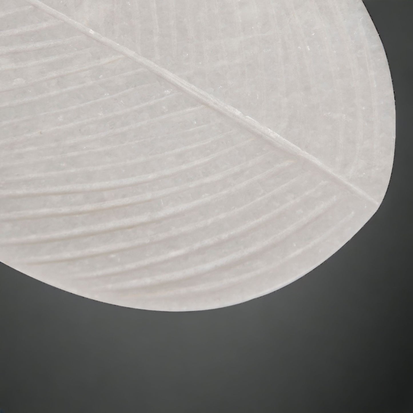Leaf and Line Hand-carved Marble Platter