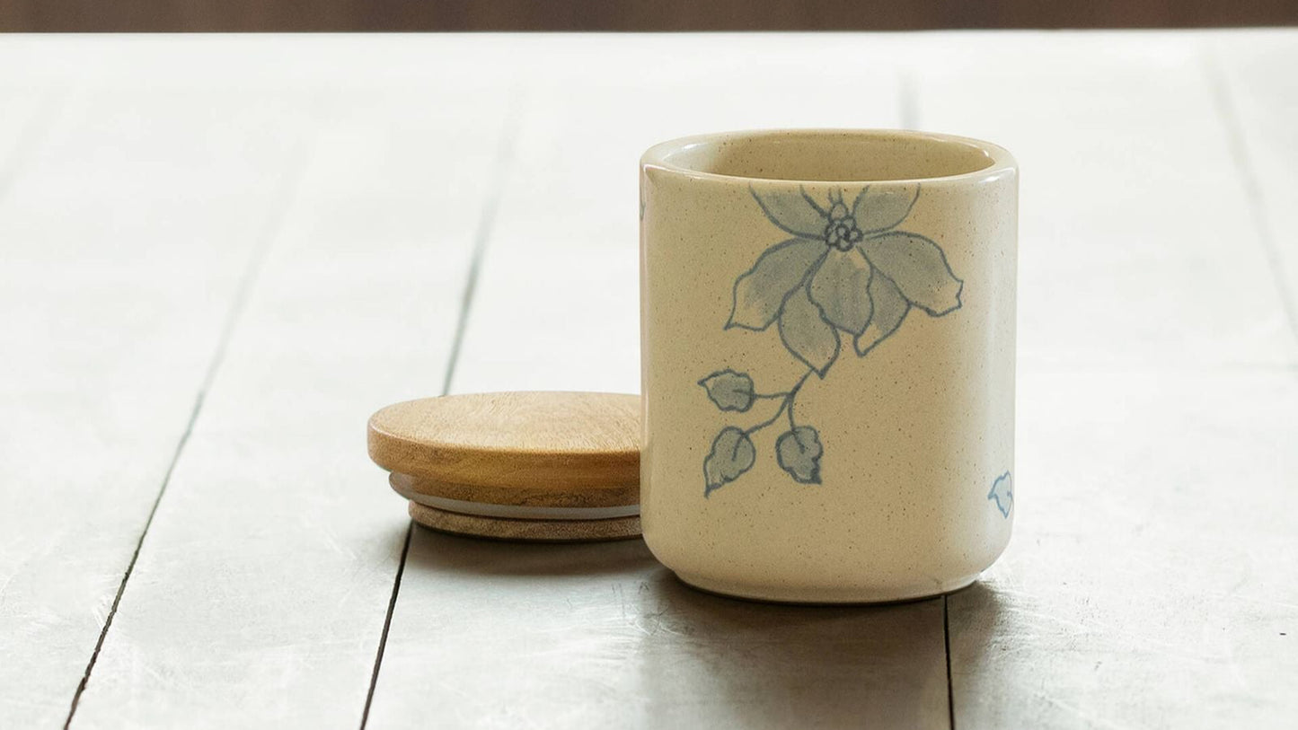 Handmade Fiore Ceramic Jar