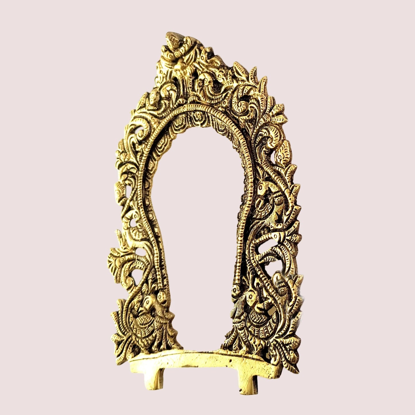 Thorana Brass Peacock Design Prabhavali Frame Wall Hanging