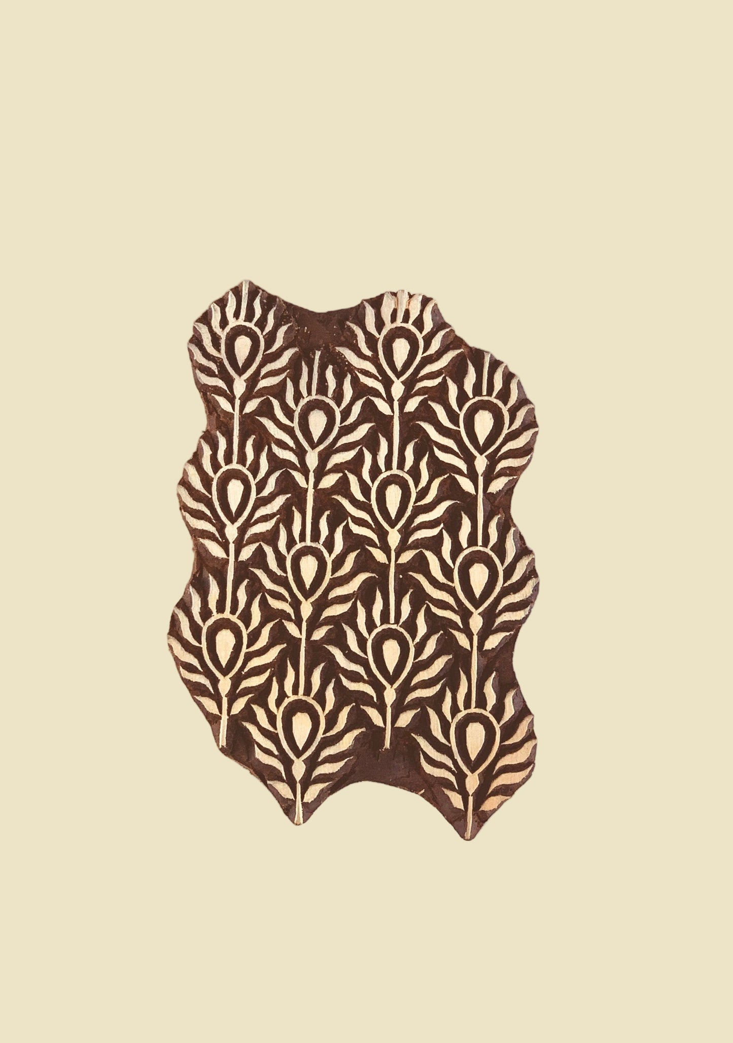 The Precious Paisleys- Hand-carved Leaf/Paisley Wooden Stamp || Wooden Tabletop Decor || Blockprinting Stamp || Pottery Stamp II Henna Stamp