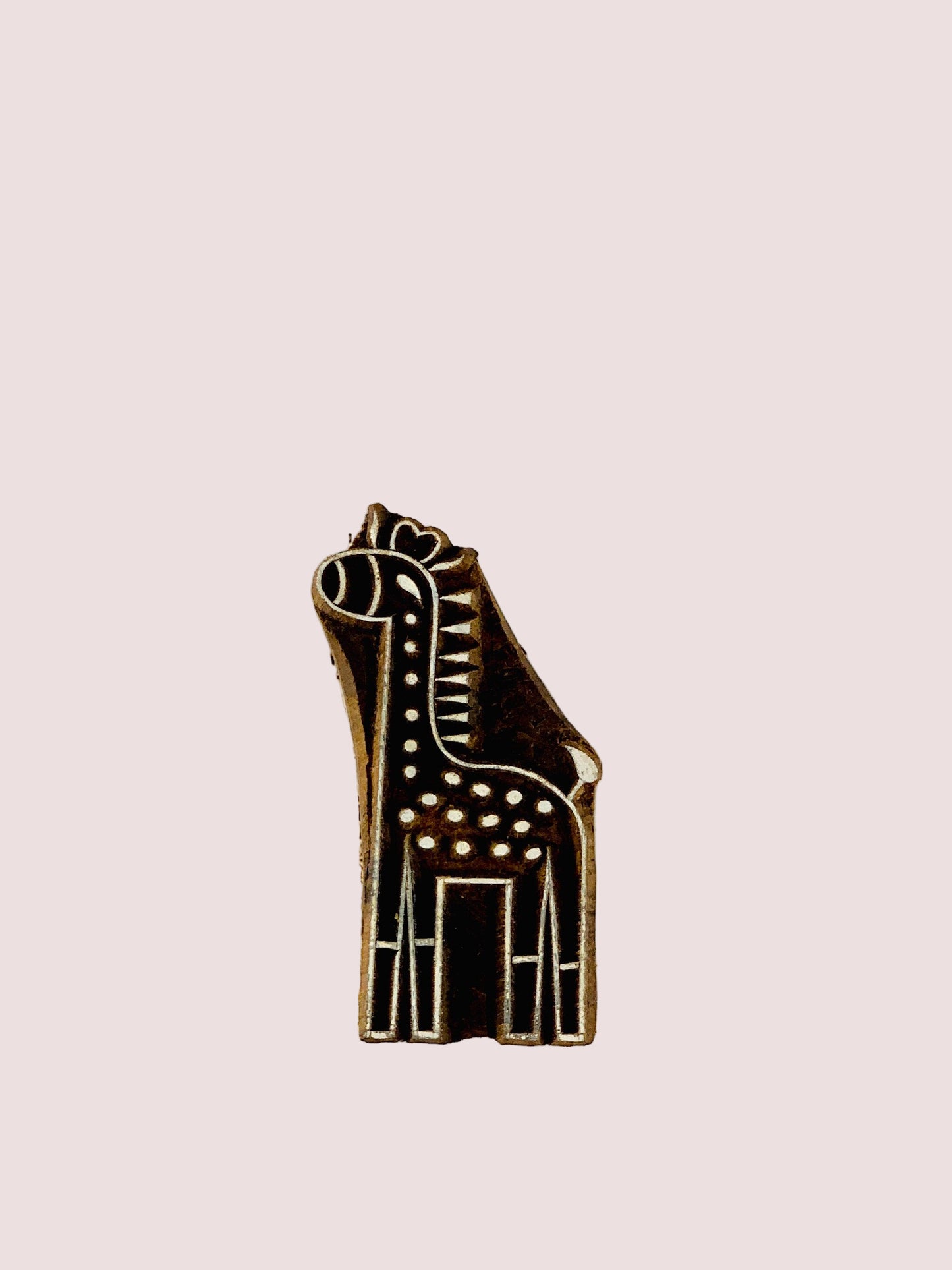 Dotty Giraffe- Hand-carved Animal Wooden Stamp || Wooden Tabletop Decor || Blockprinting Stamp || Pottery & Henna Stamp II Scrapbooking