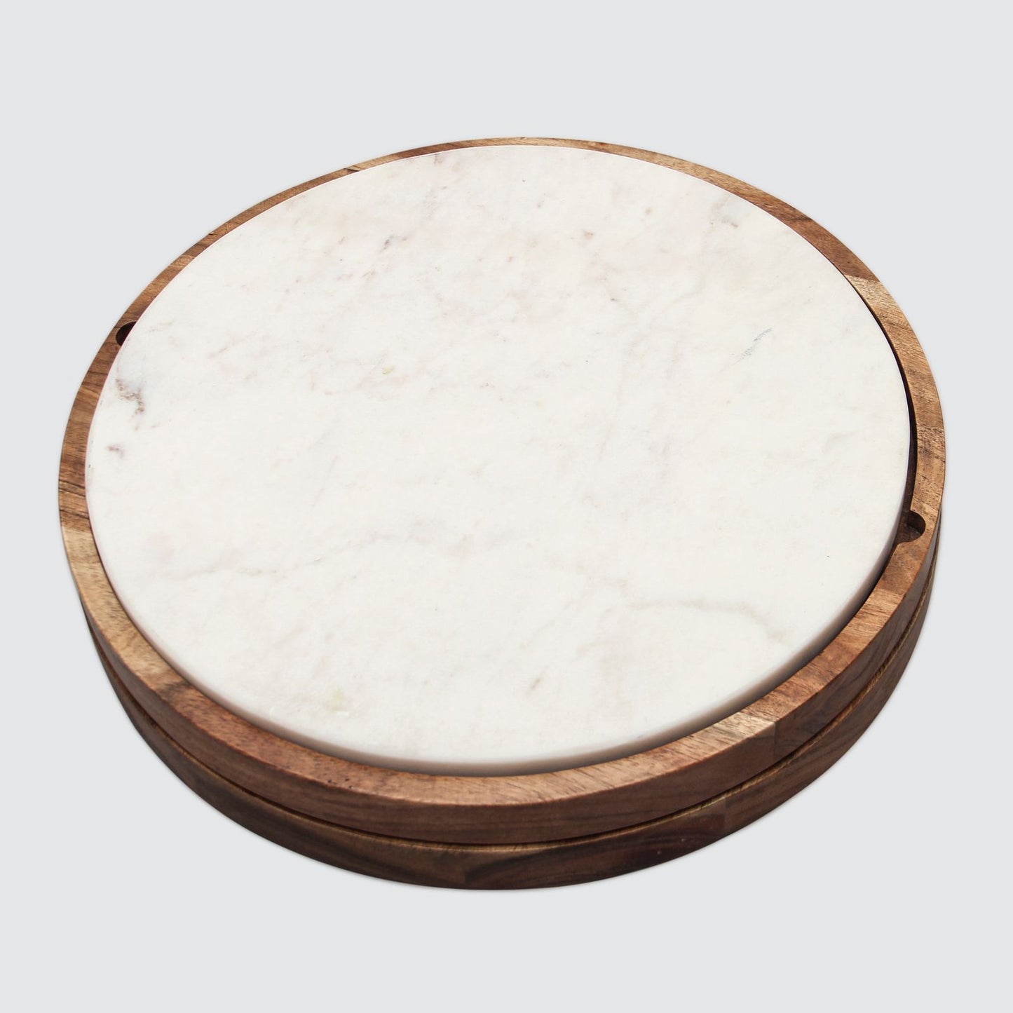 Hearthstone Marble & Acacia Cheese Board with Set of 4 Knives