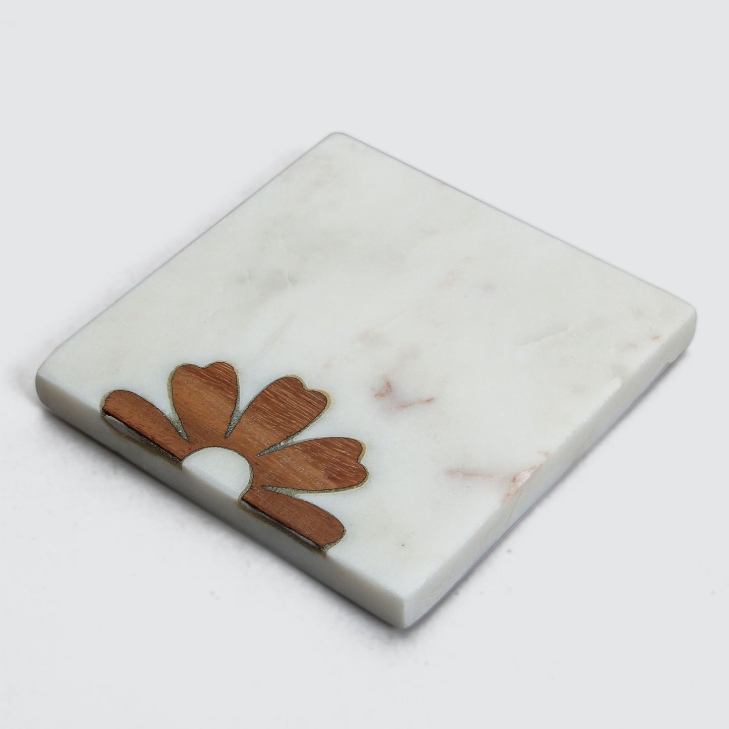 Terra Marble & Mango Wood Coasters - Set Of 4