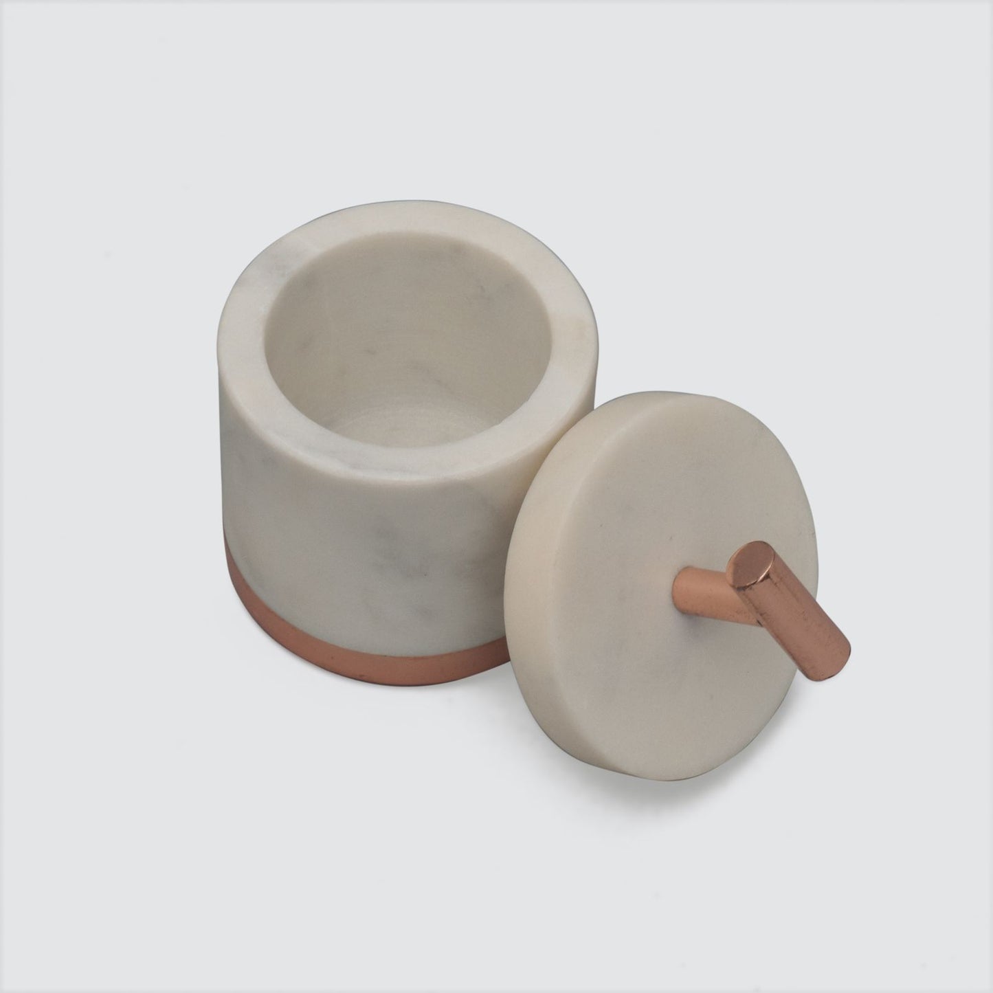 StoneCore Marble & Iron Cellar With Metal  Handle