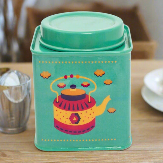 Teal Tea Tin