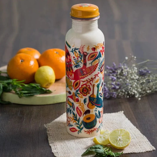 Serene Bird Symphony Copper Sipper  Bottle