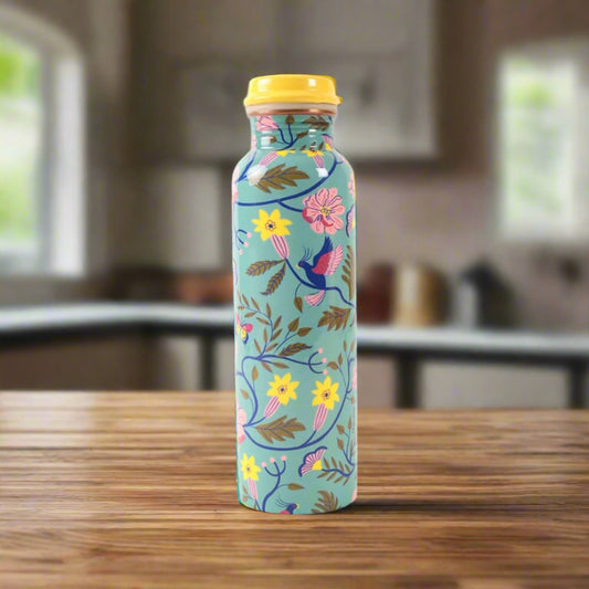 Verdant Blossom Copper Water Bottle