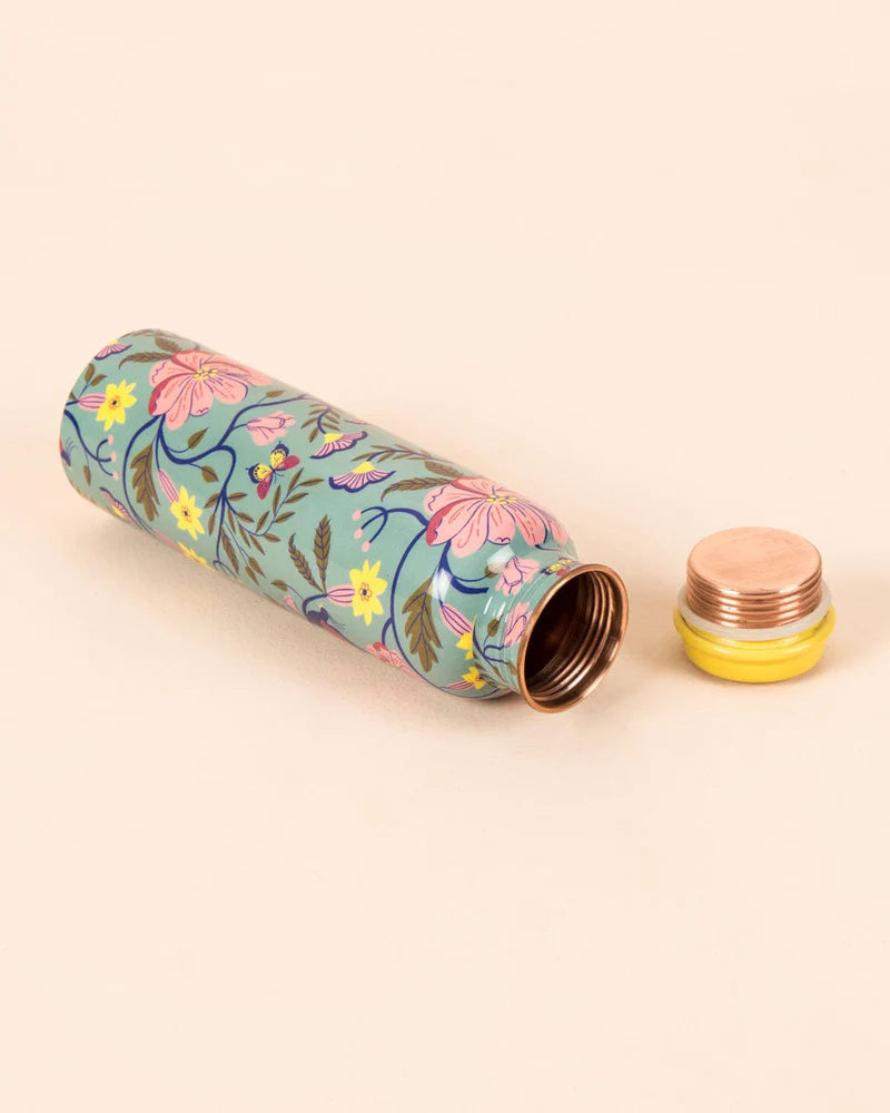 Verdant Blossom Copper Water Bottle