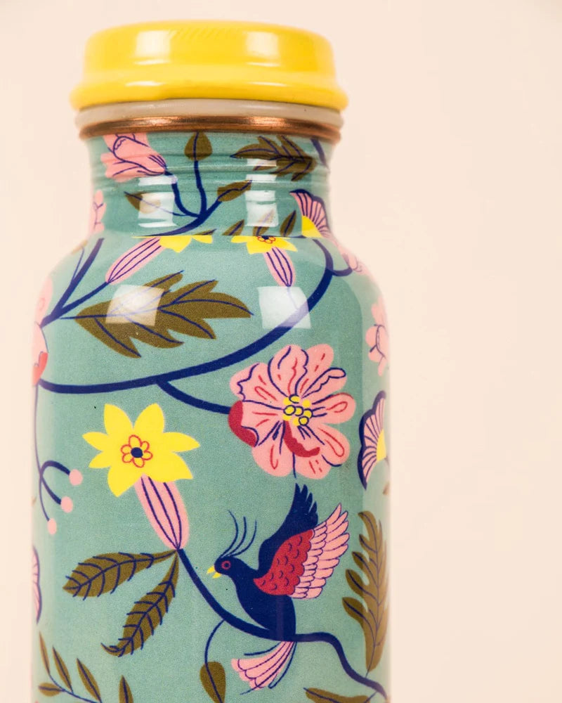 Verdant Blossom Copper Water Bottle