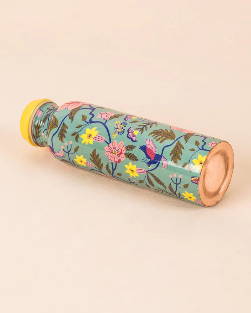 Verdant Blossom Copper Water Bottle