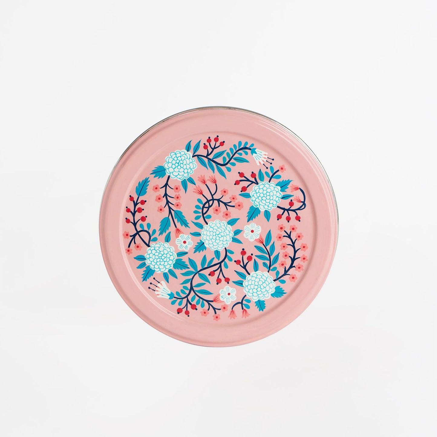 Peachy Floral Stainless Steel Spice Box