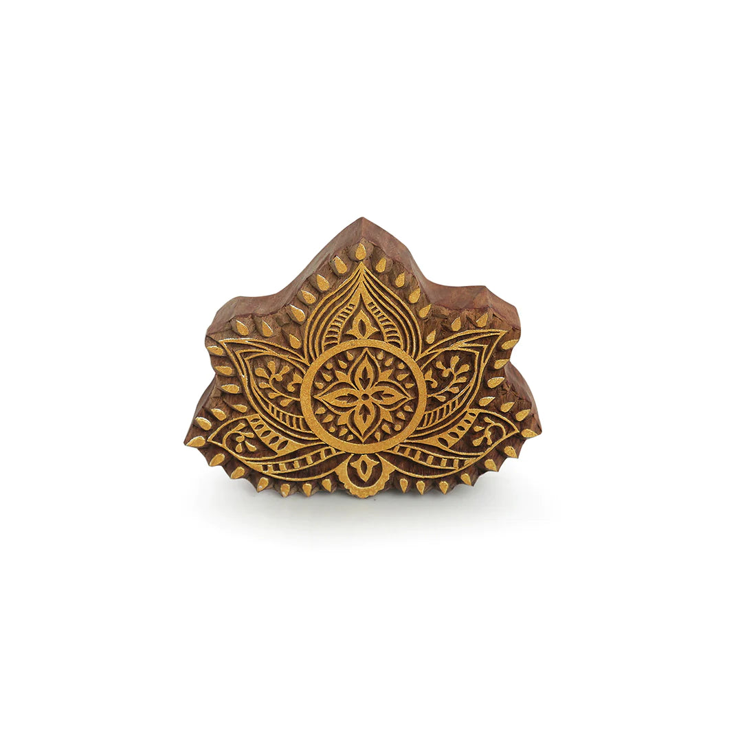 Serenity Hand Carved Block Wall Décor In Sheesham Wood (Set of 2)