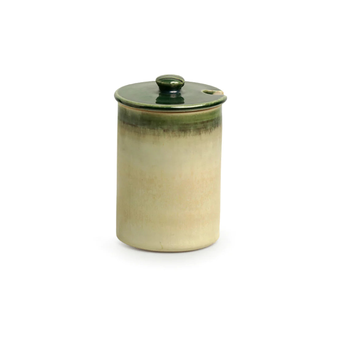 Ceramic Jar with Wooden Spoon
