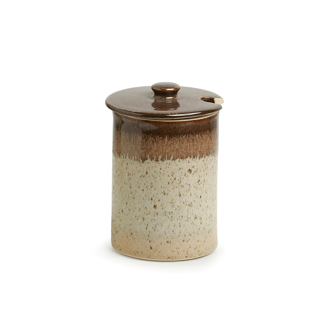Ceramic Jar with Wooden Spoon