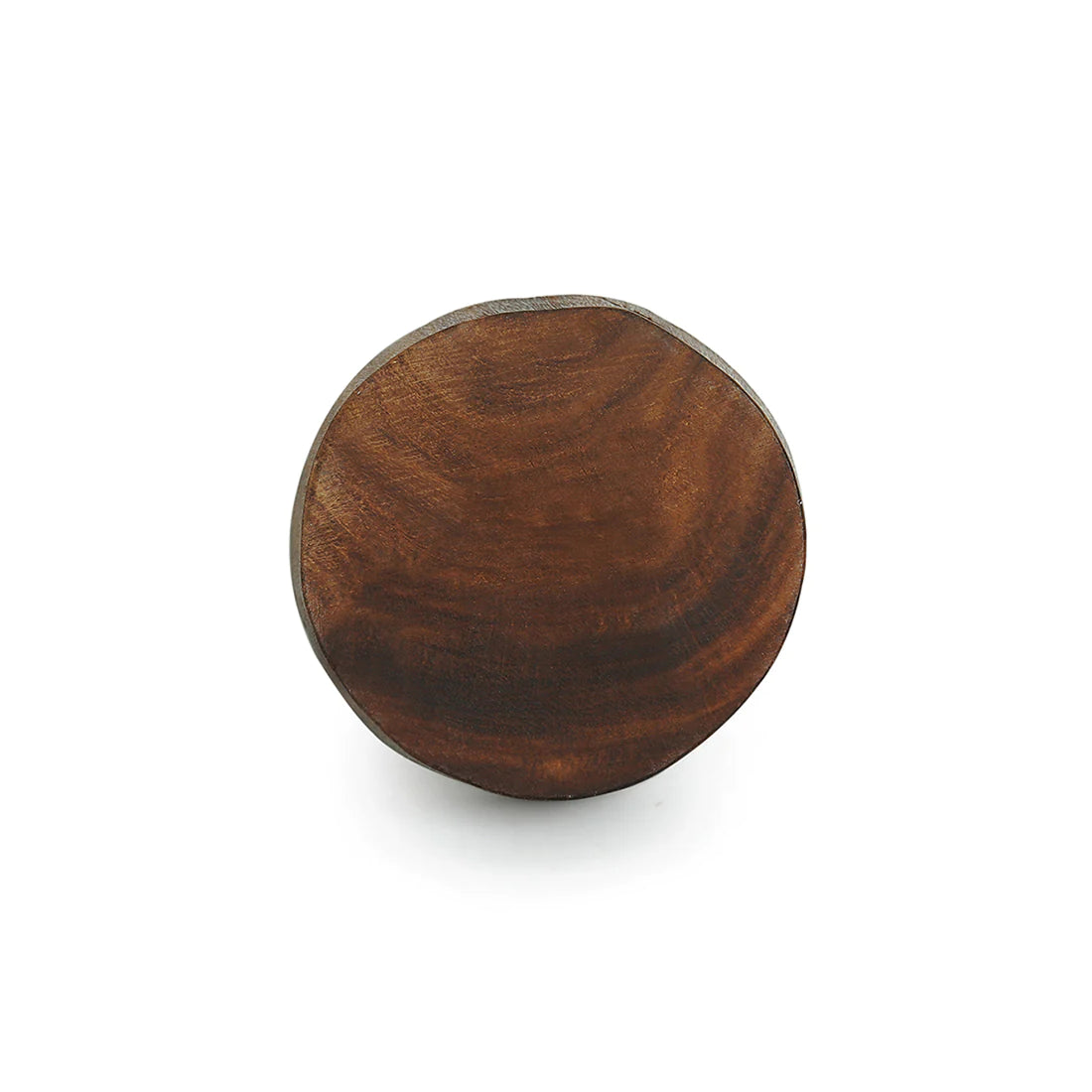 Shimmering Moon Hand-Carved Blocks Tea-Light Holders In Sheesham Wood (Set of 2)