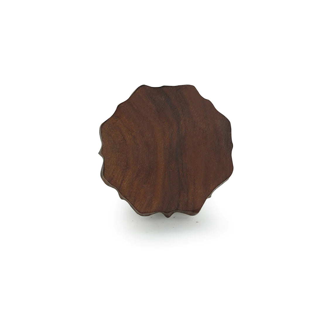 Ashtadhala Padmam Hand-Carved Block Tea-Light Holders In Sheesham Wood (Set of 2)