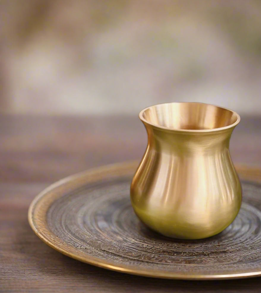 Riwaj Brass Matki Cups (Set of 2)