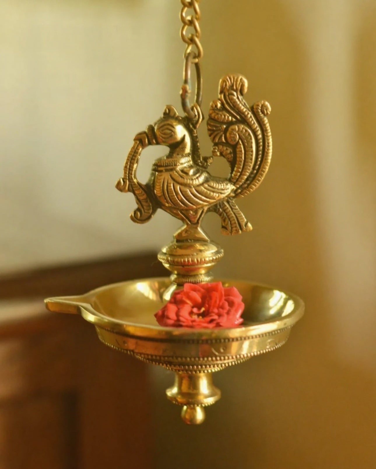Pradeepa Brass Annapakshi Hanging Lamp