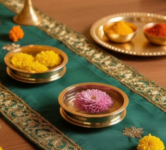 Kamala Brass Urli - Set of 2