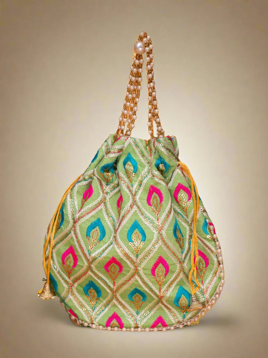Lakshana Embroidered Potli Bag