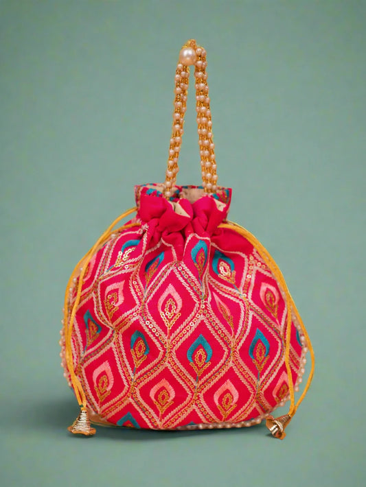 Lakshana Embroidered Potli Bag