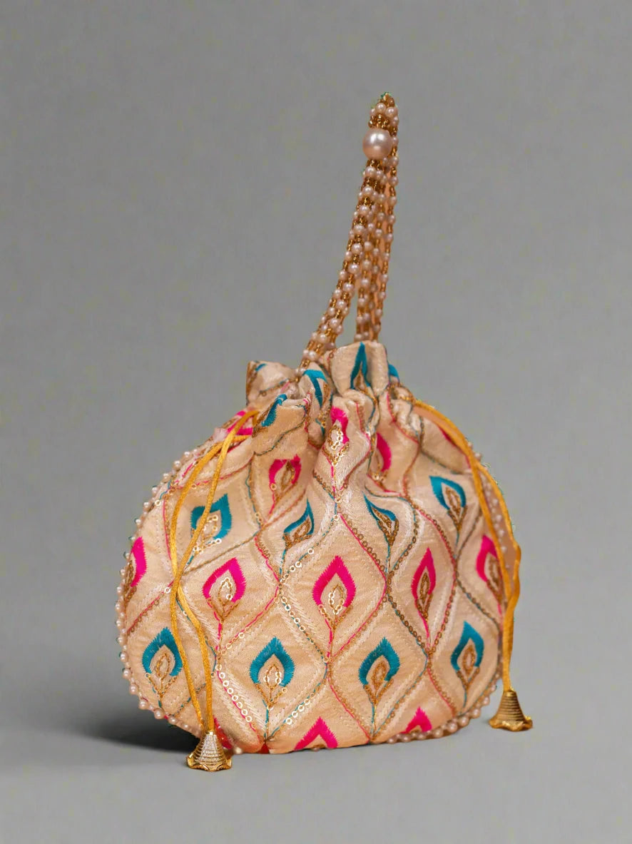 Lakshana Embroidered Potli Bag
