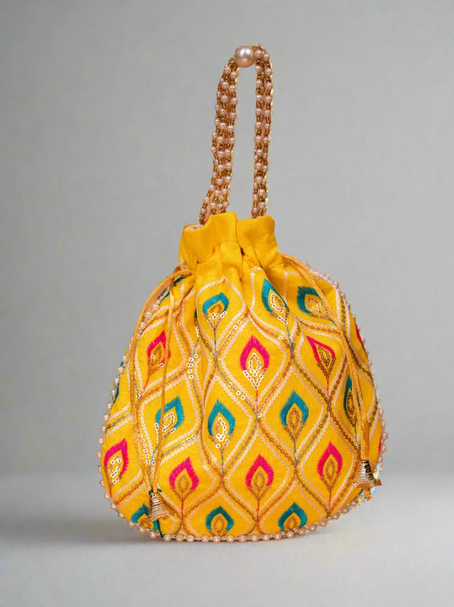 Lakshana Embroidered Potli Bag