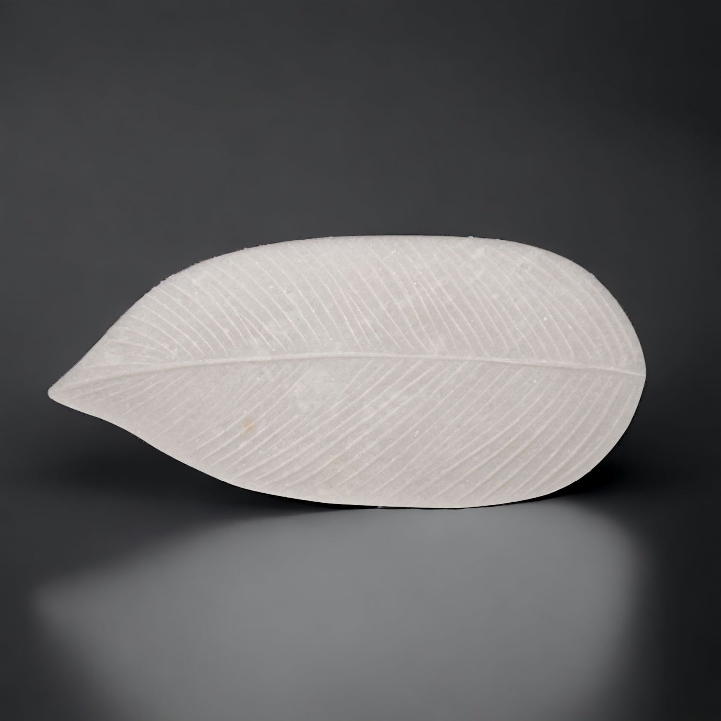 Leaf and Line Hand-carved Marble Platter