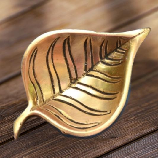 Peepal Leaf Brass Diya