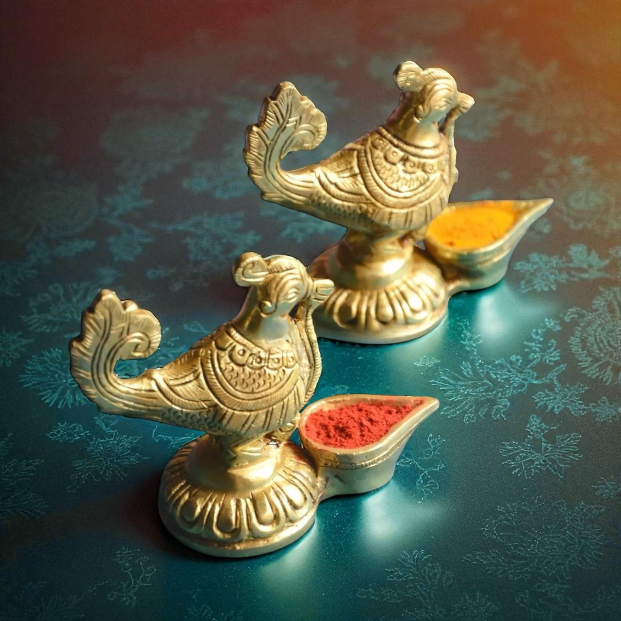 Hamsa Diyas cum Haldi Kumkum Holders