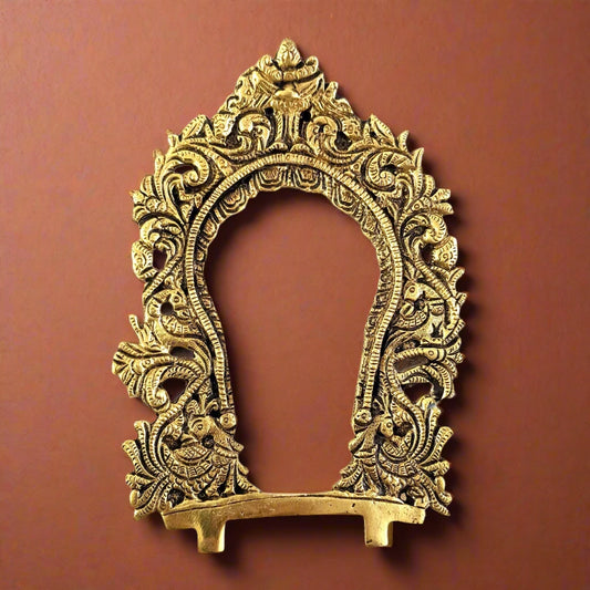 Thorana Brass Peacock Design Prabhavali Frame Wall Hanging