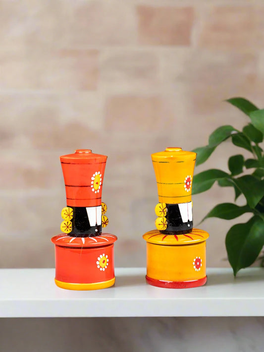 Kalyaanam Etikoppaka Pasupu Kumkama Boxes - Set of 2
