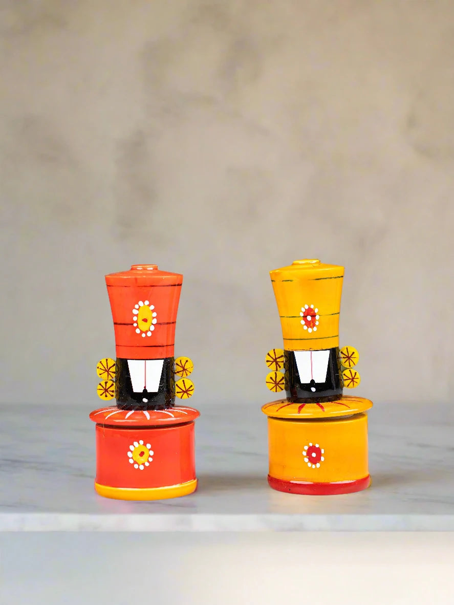 Kalyaanam Etikoppaka Pasupu Kumkama Boxes - Set of 2