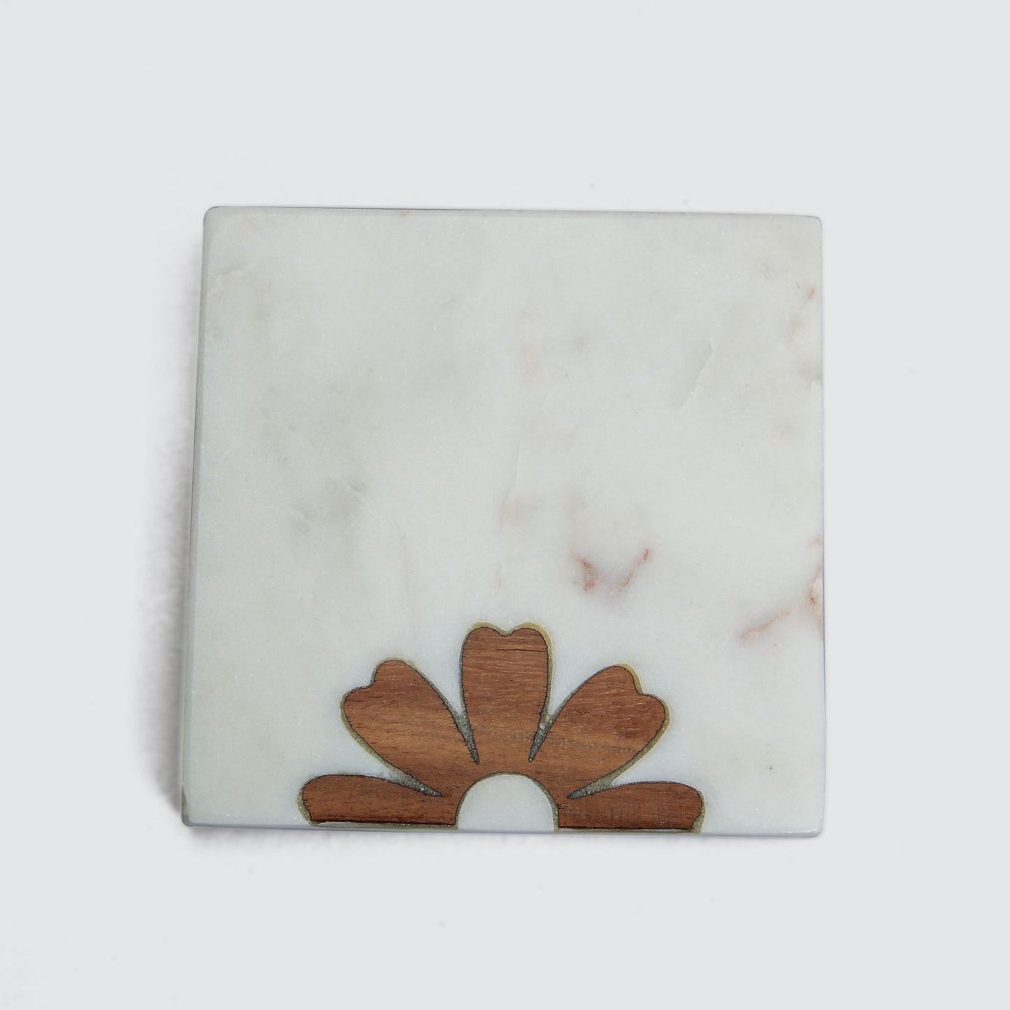 Terra Marble & Mango Wood Coasters - Set Of 4