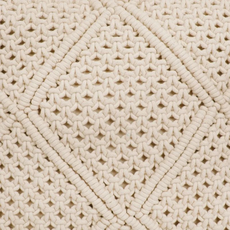 Boho Diamond Patterned Small Knot Macramé Pillow Cover