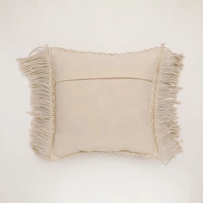 Boho Diamond Patterned Small Knot Macramé Pillow Cover