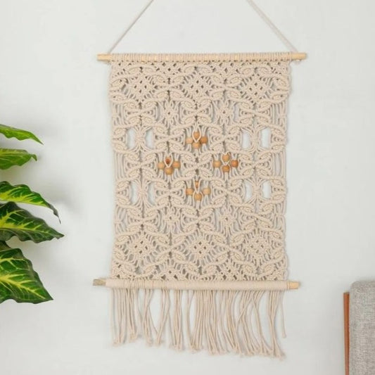 Beads Interconnected Macramé Wall Hanging