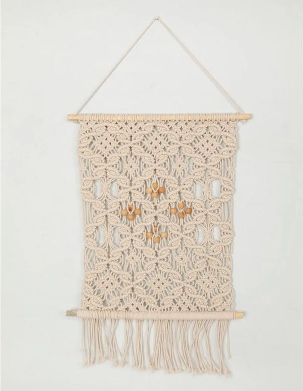 Beads Interconnected Macramé Wall Hanging
