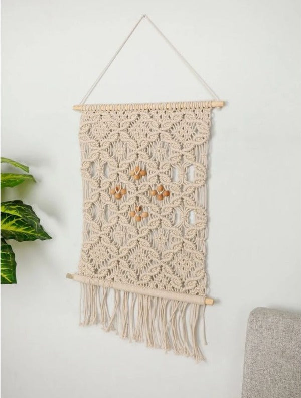 Beads Interconnected Macramé Wall Hanging