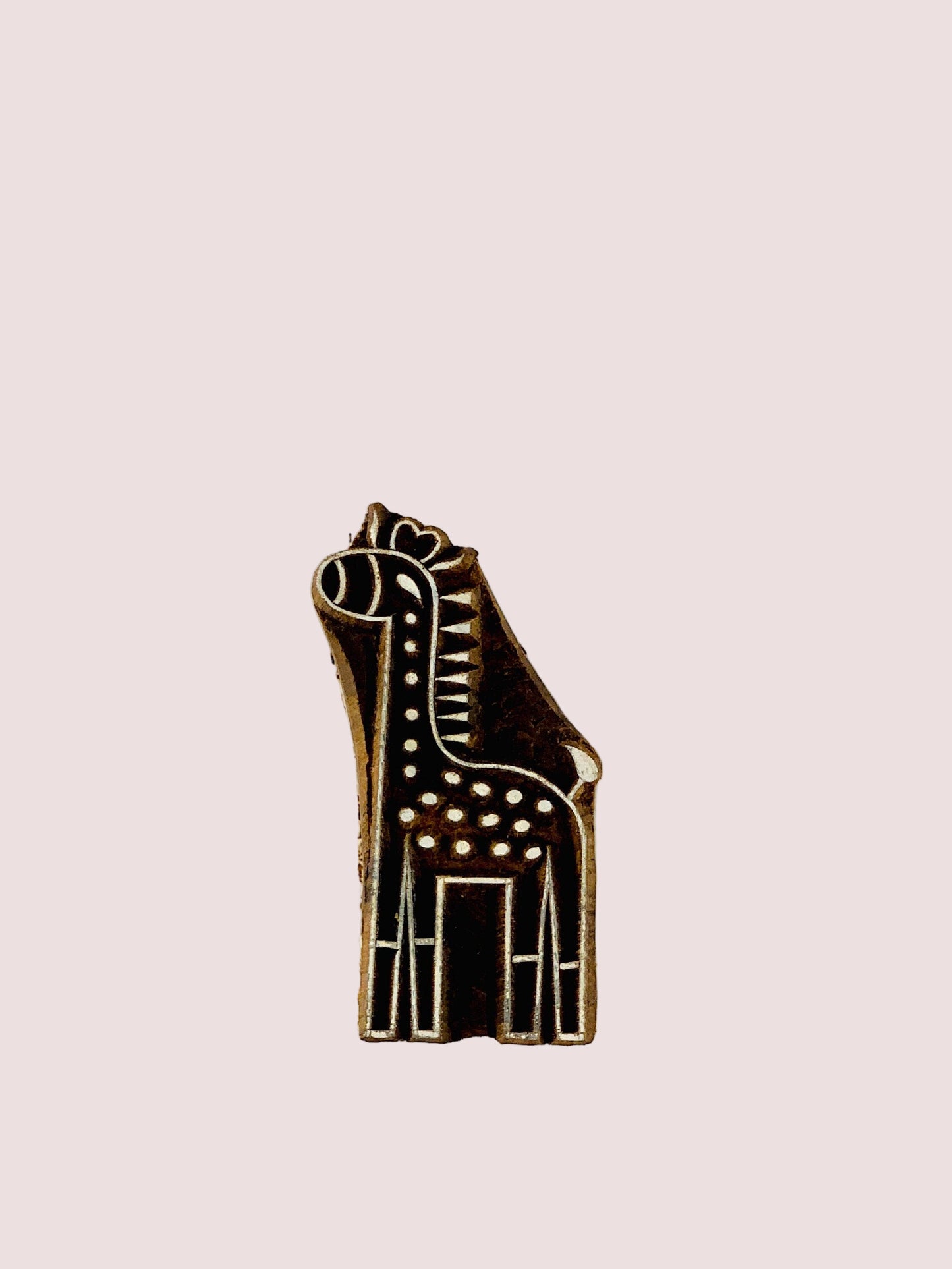 Dotty Giraffe- Hand-carved Animal Wooden Stamp || Wooden Tabletop Decor || Blockprinting Stamp || Pottery & Henna Stamp II Scrapbooking