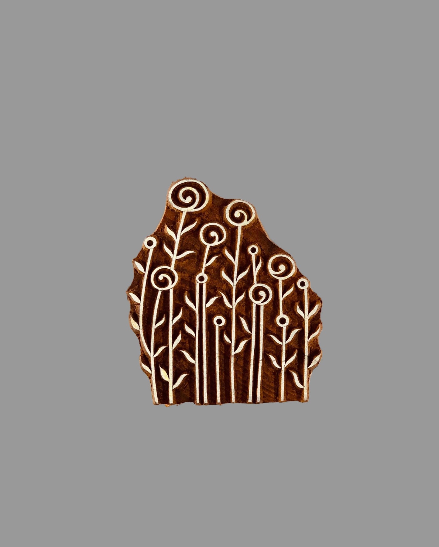Wild Meadows - Hand-carved Wildflower Wooden Stamp || Wooden Tabletop Decor || Block-printing Stamp || Pottery Stamp II Henna Stamp